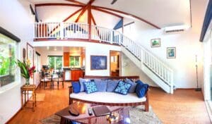 The interior of the accommodations